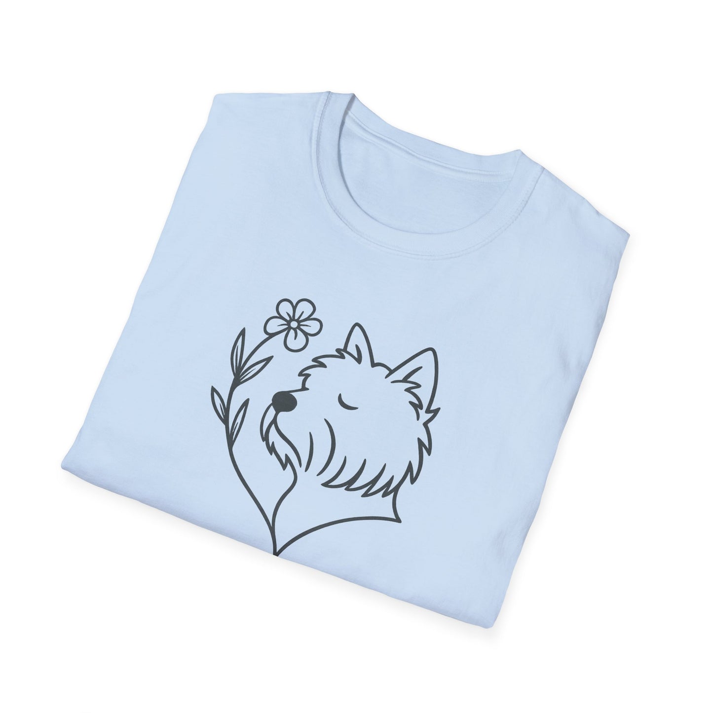 Floral Heart Westie B T-Shirt