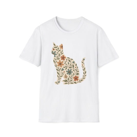 Floral Cat T-Shirt