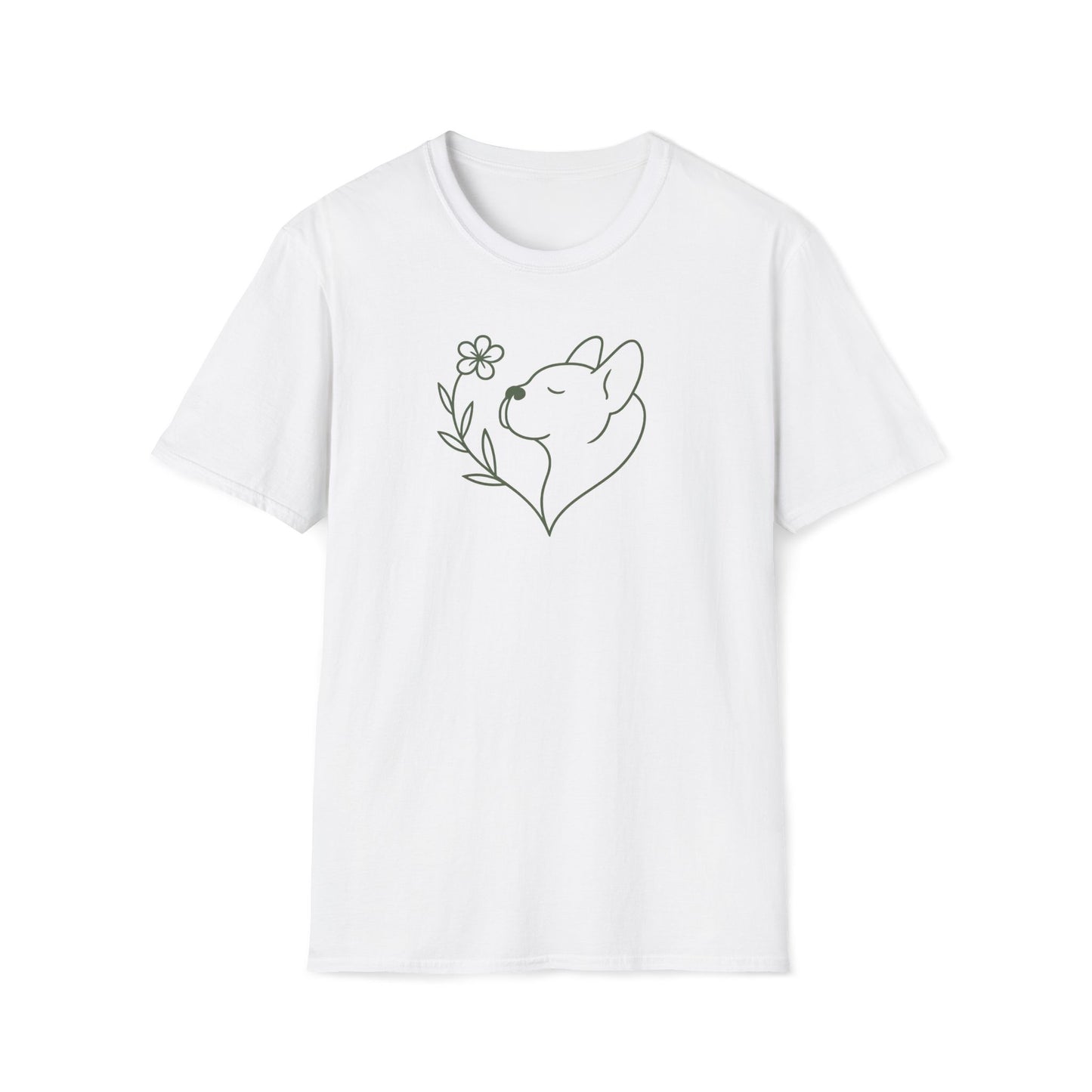 Floral Heart Frenchie G T-Shirt