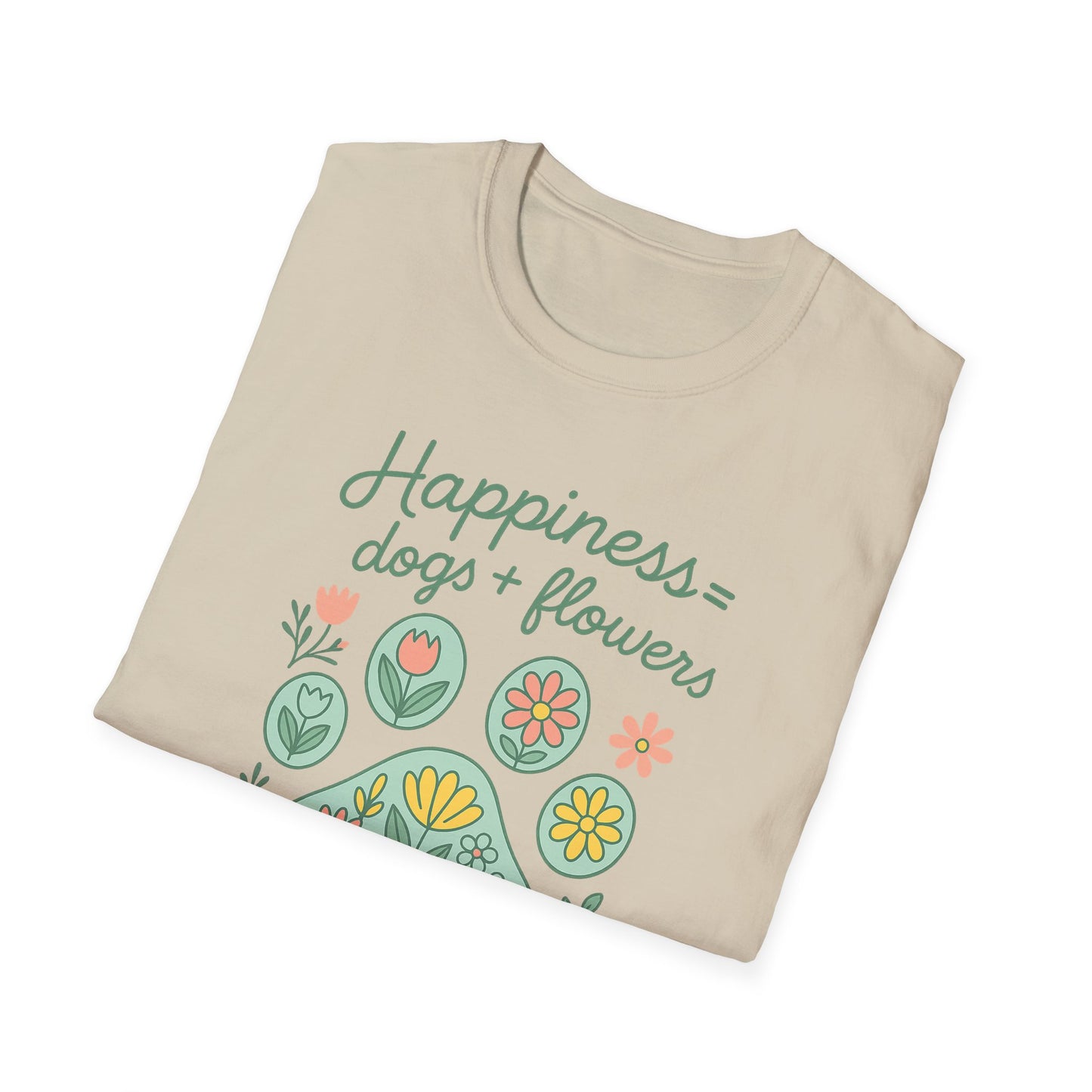 Happiness Dog Flowers G T-Shirt