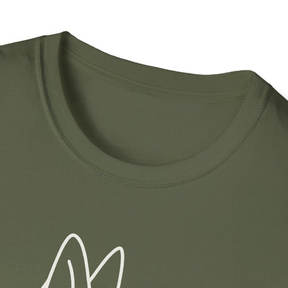 Floral German Shepherd W T-Shirt