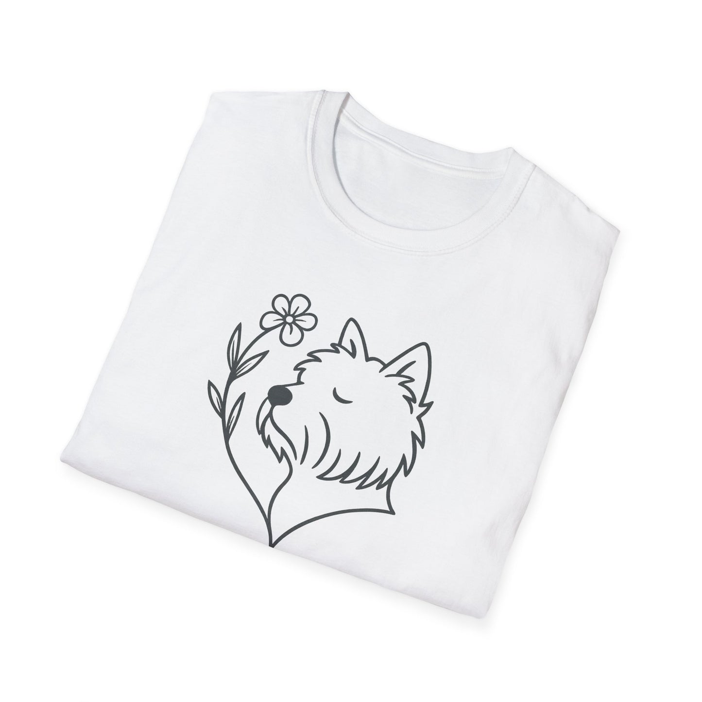 Floral Heart Westie B T-Shirt