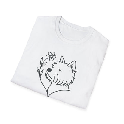 Floral Heart Westie B T-Shirt