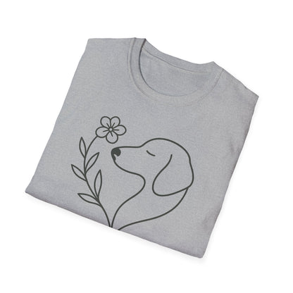 Floral Heart Dachshund B T-Shirt