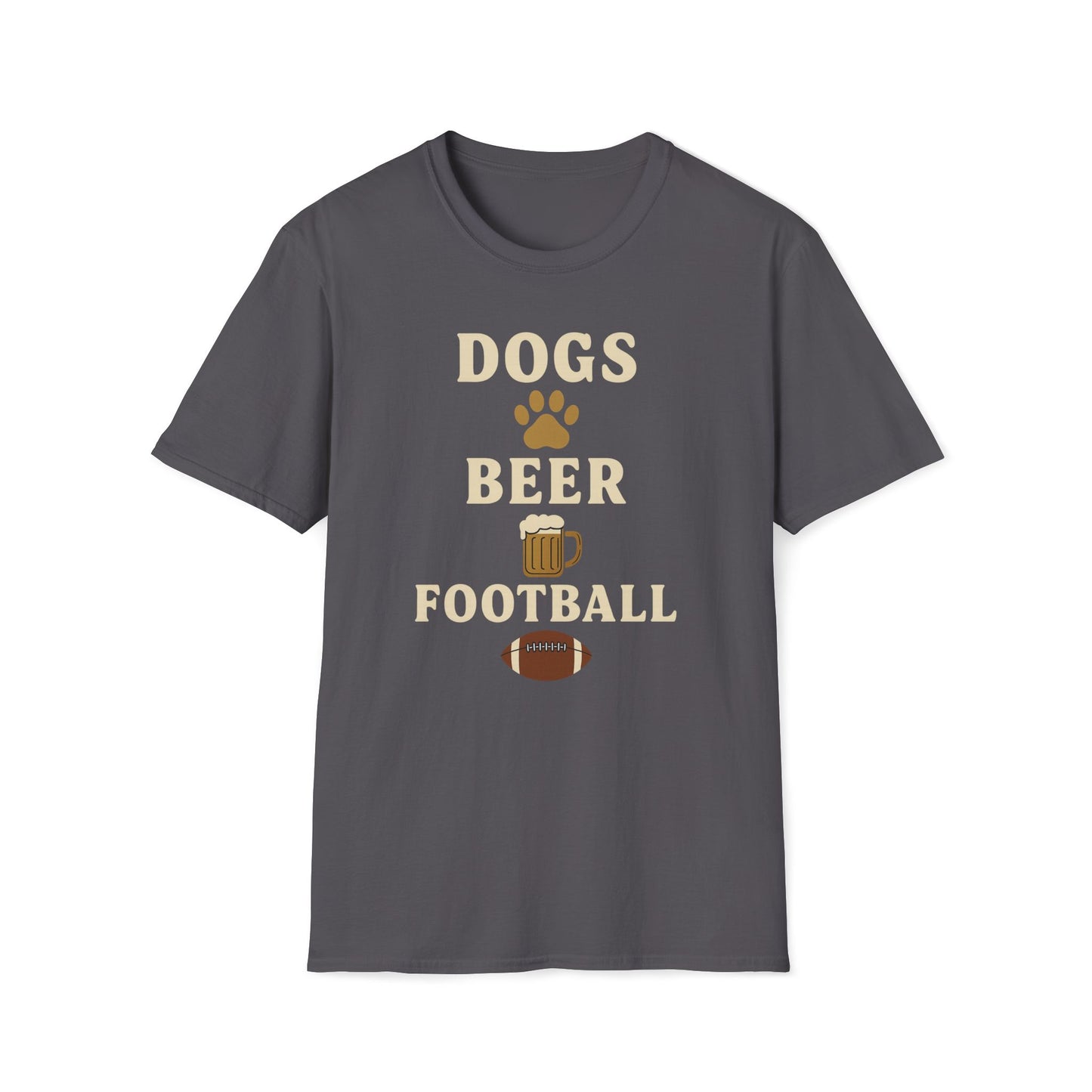 Dogs Beer Football T-Shirt