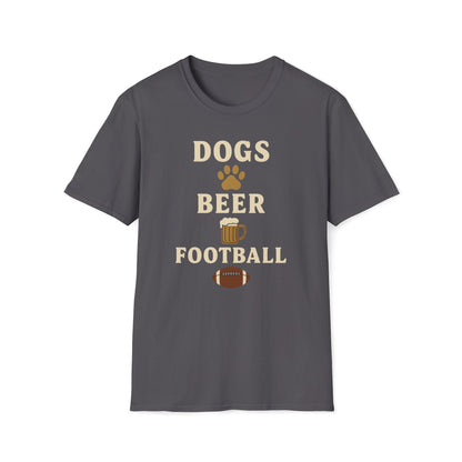 Dogs Beer Football T-Shirt
