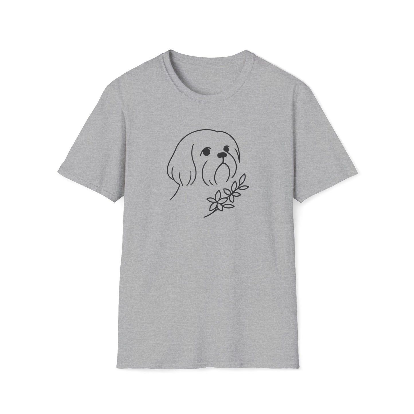 Floral Shih Tzu B T-Shirt
