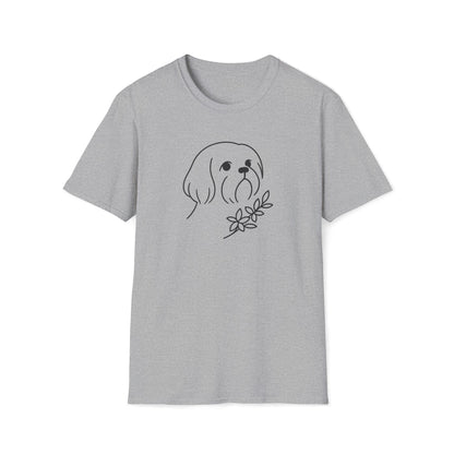 Floral Shih Tzu B T-Shirt