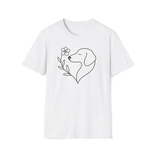 Floral Heart Dachshund B T-Shirt