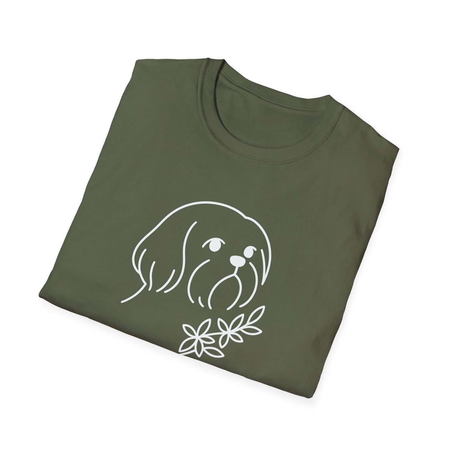Floral Shih Tzu W T-Shirt