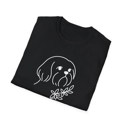 Floral Shih Tzu W T-Shirt