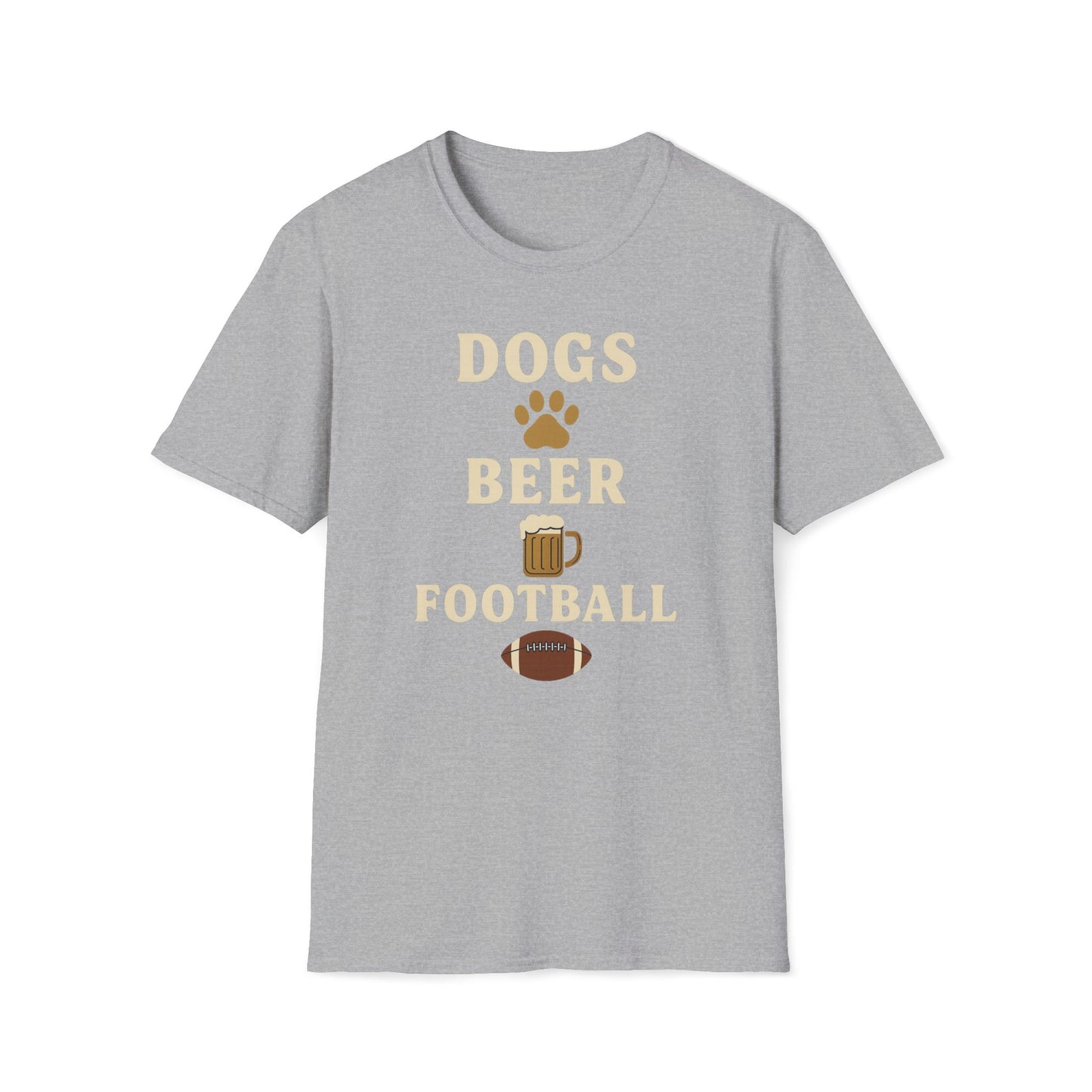 Dogs Beer Football T-Shirt