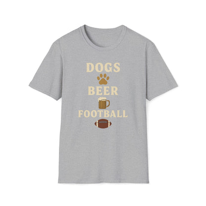 Dogs Beer Football T-Shirt