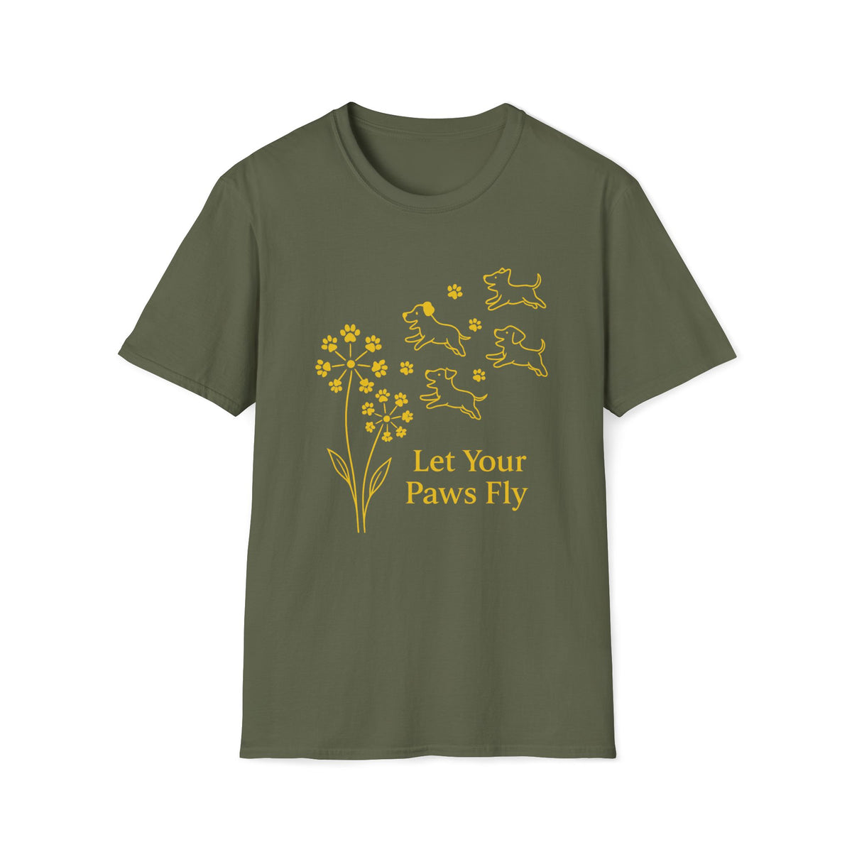 Paws Fly Floral G T-Shirt