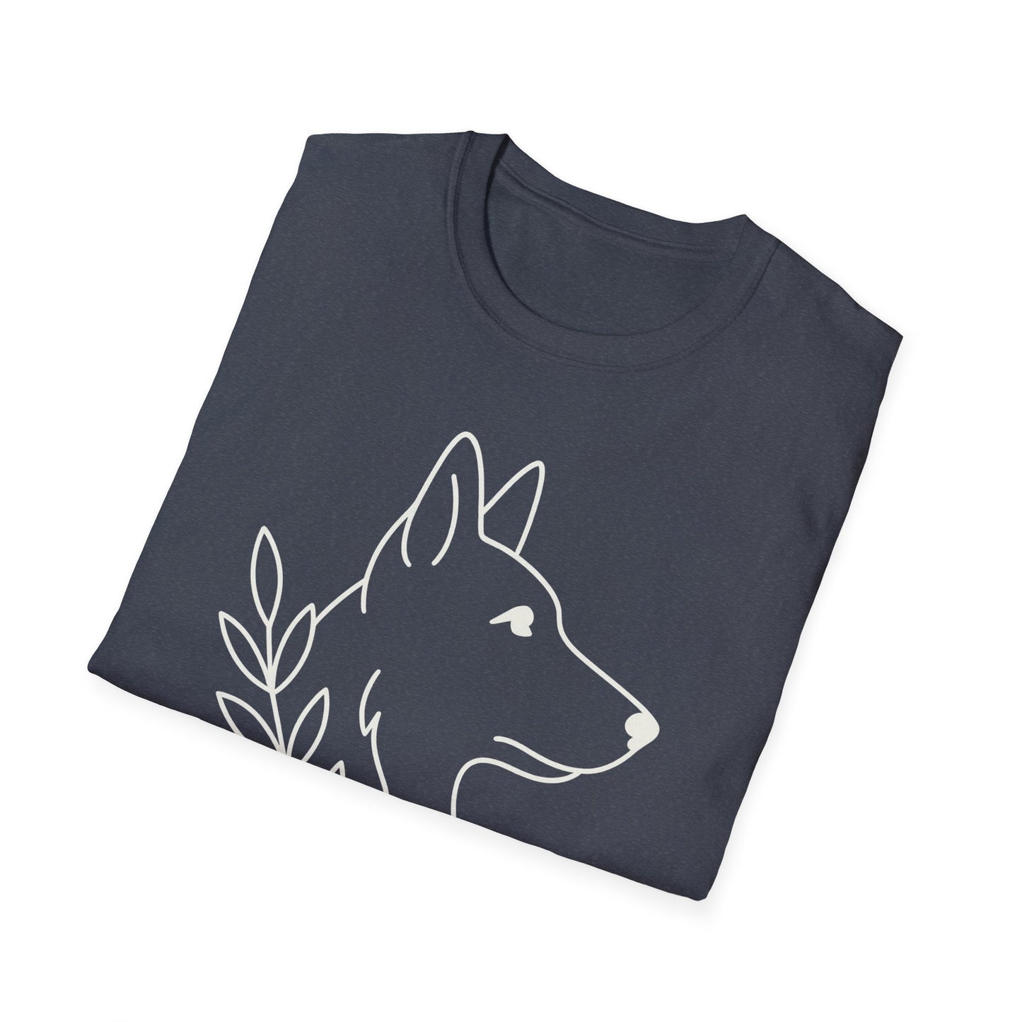 Floral German Shepherd W T-Shirt