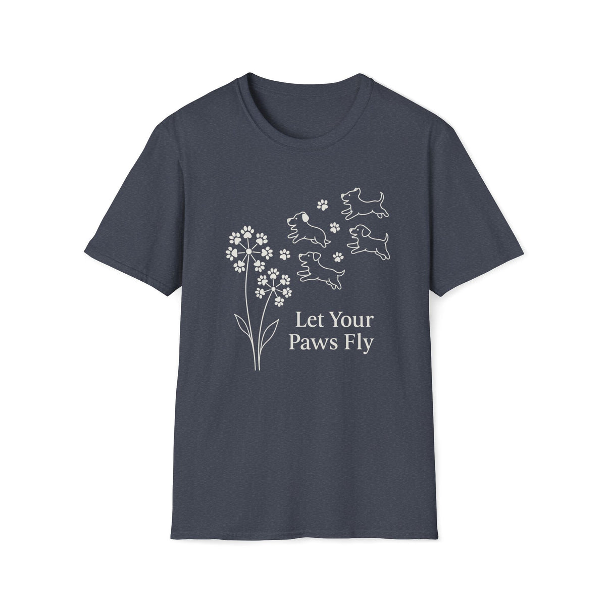 Paws Fly Floral W T-Shirt