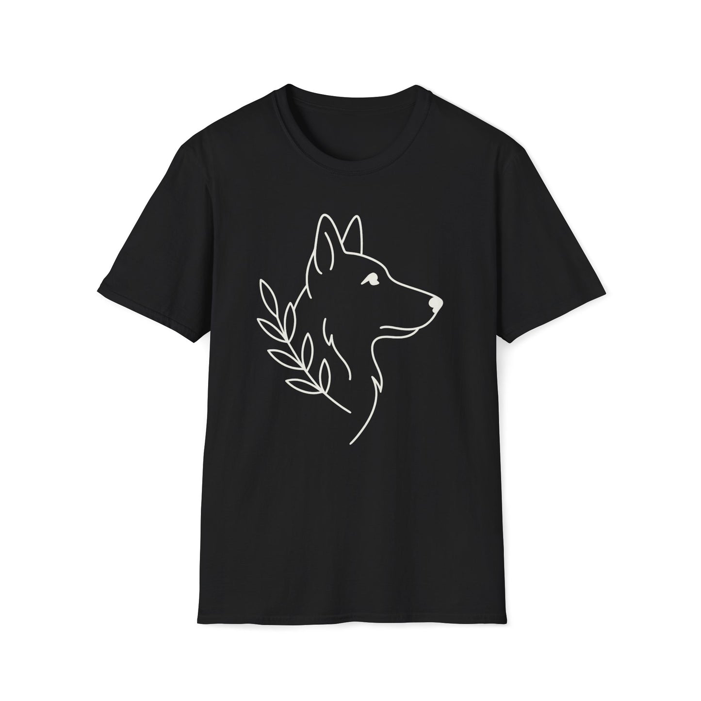 Floral German Shepherd W T-Shirt