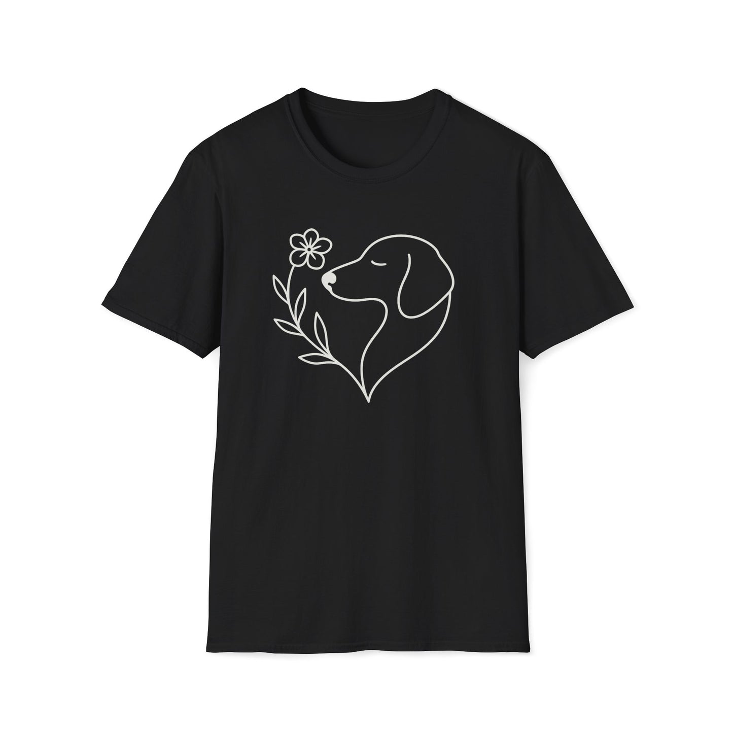 Floral Heart Dachshund W T-Shirt