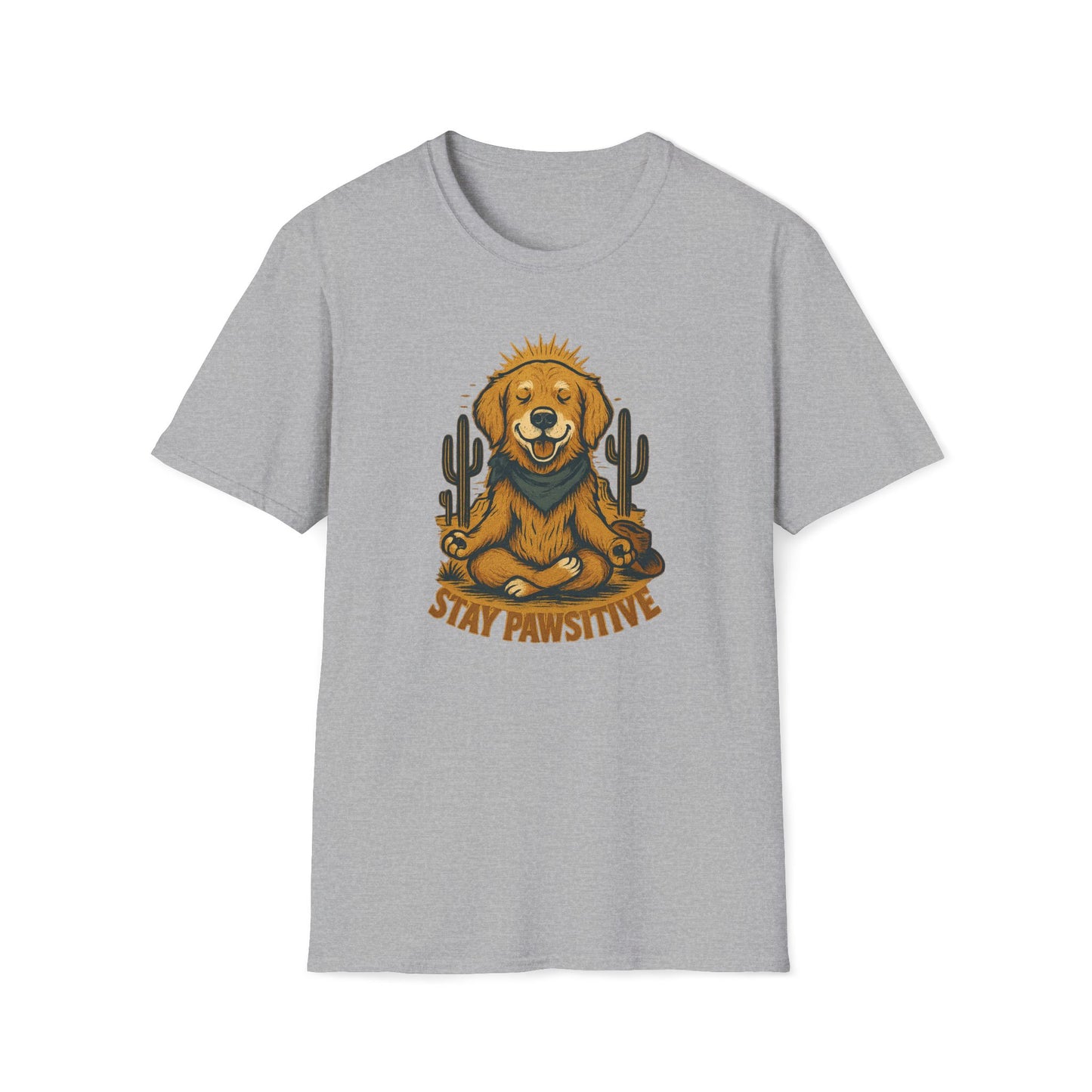 Stay Pawsitive Golden T-Shirt
