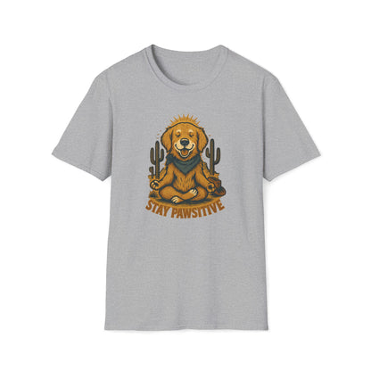 Stay Pawsitive Golden T-Shirt