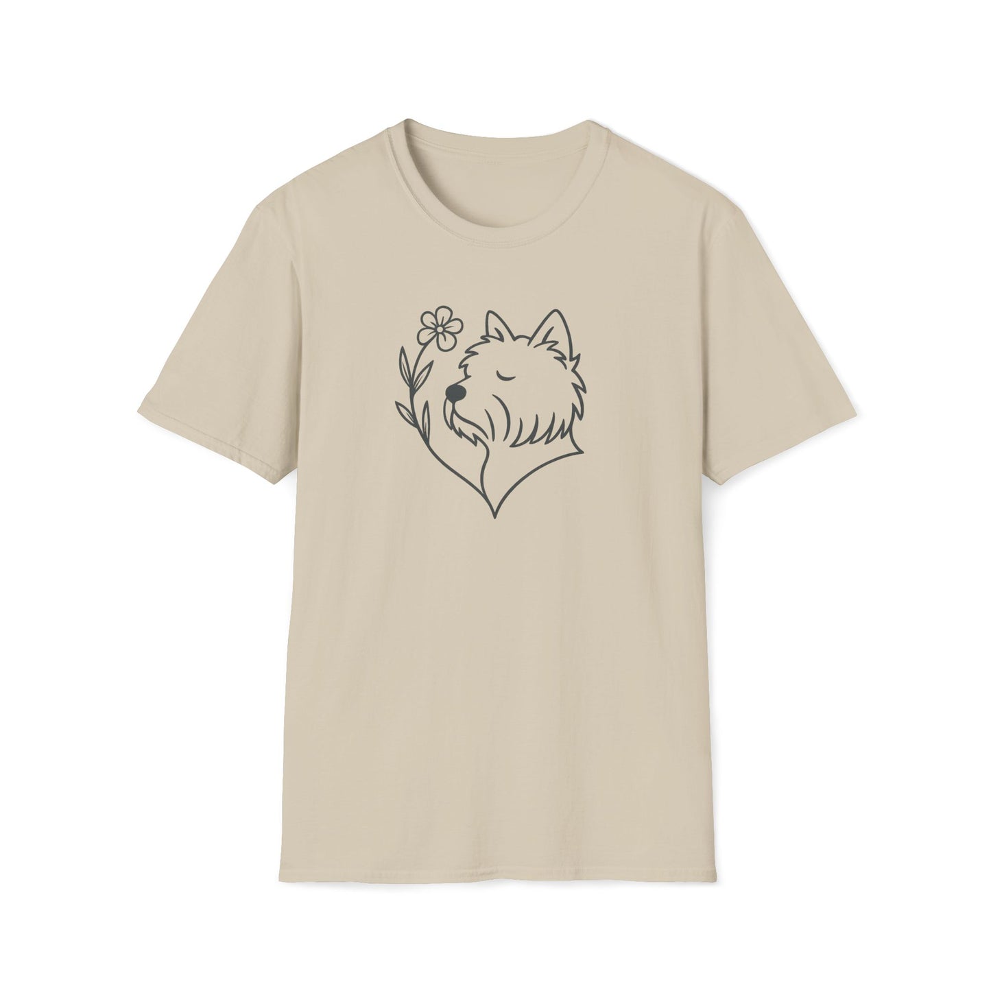 Floral Heart Westie B T-Shirt