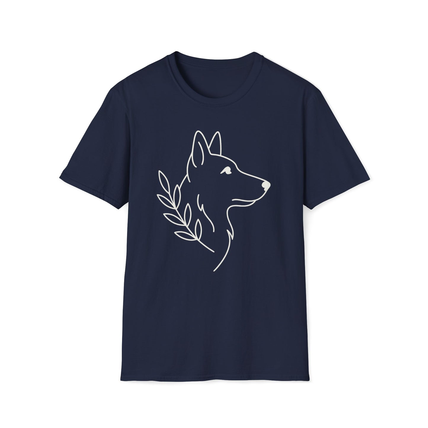 Floral German Shepherd W T-Shirt