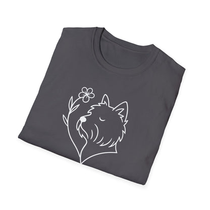 Floral Heart Westie W T-Shirt