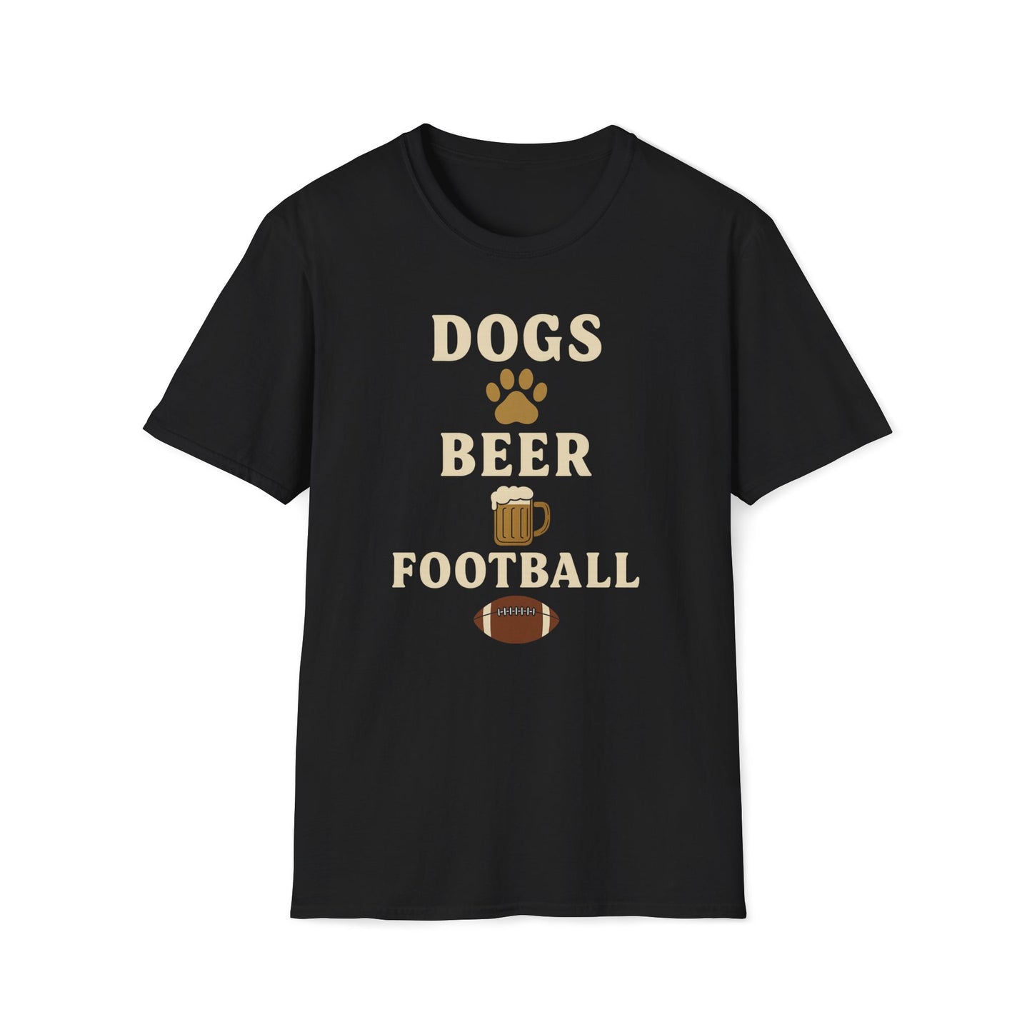 Dogs Beer Football T-Shirt
