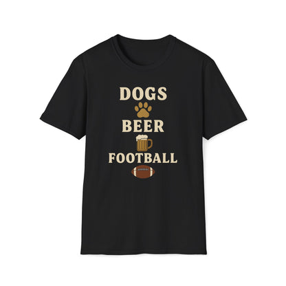 Dogs Beer Football T-Shirt
