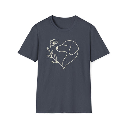 Floral Heart Dachshund C T-Shirt