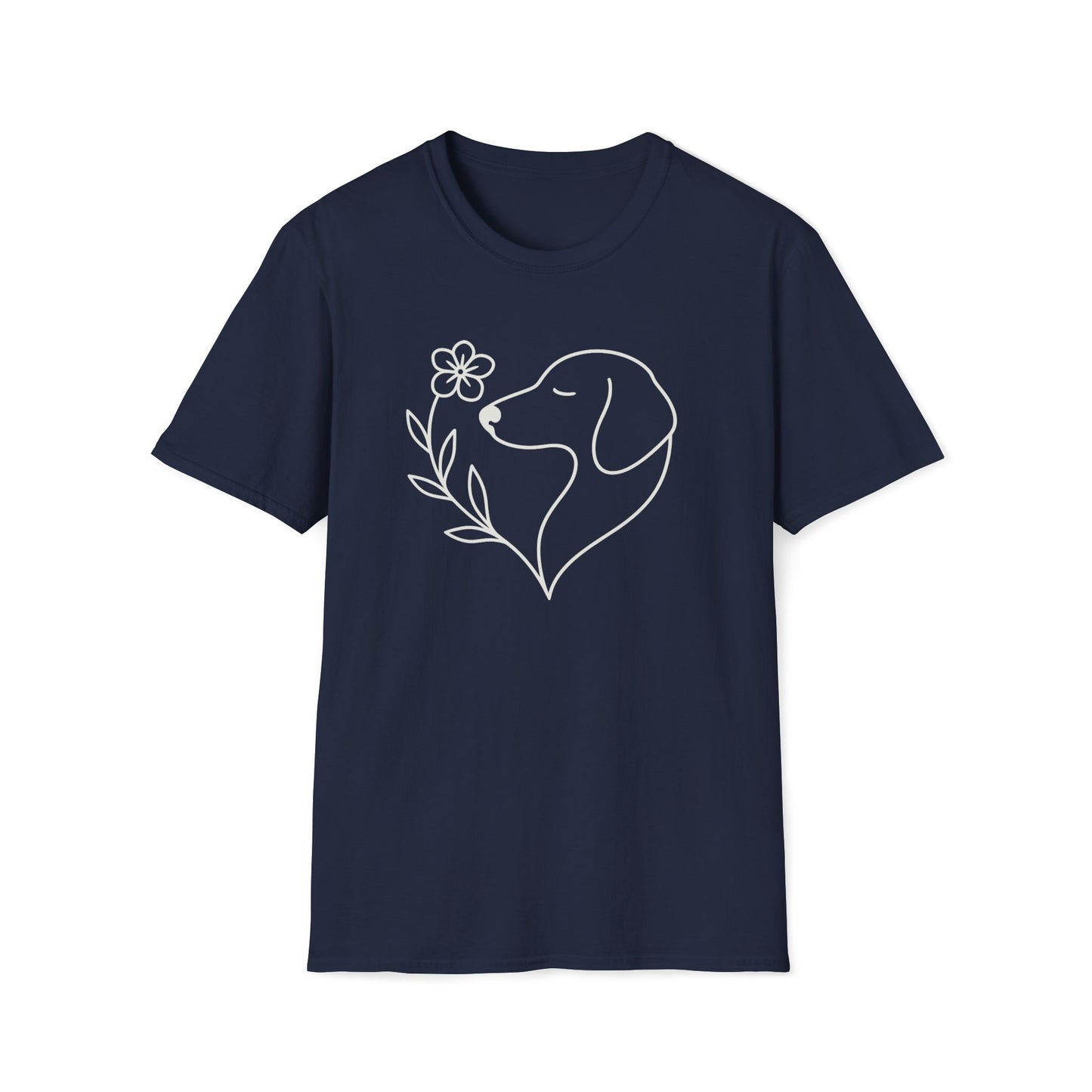 Floral Heart Dachshund W T-Shirt