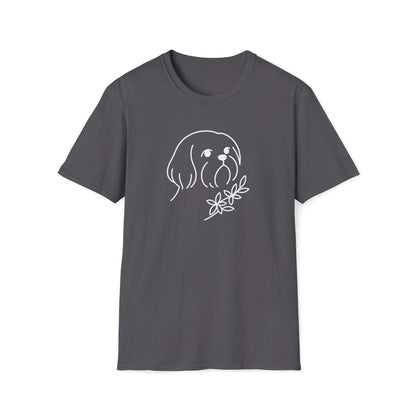 Floral Shih Tzu W T-Shirt