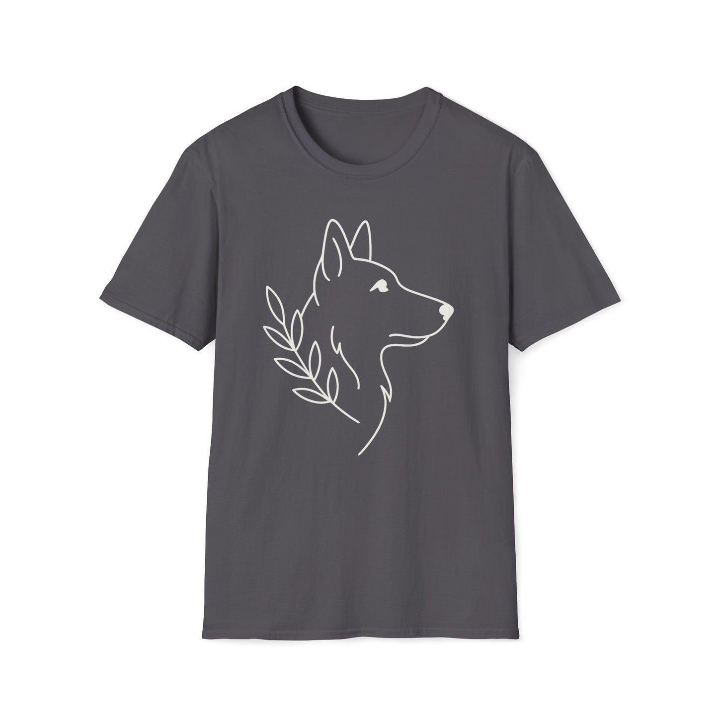 Floral German Shepherd W T-Shirt