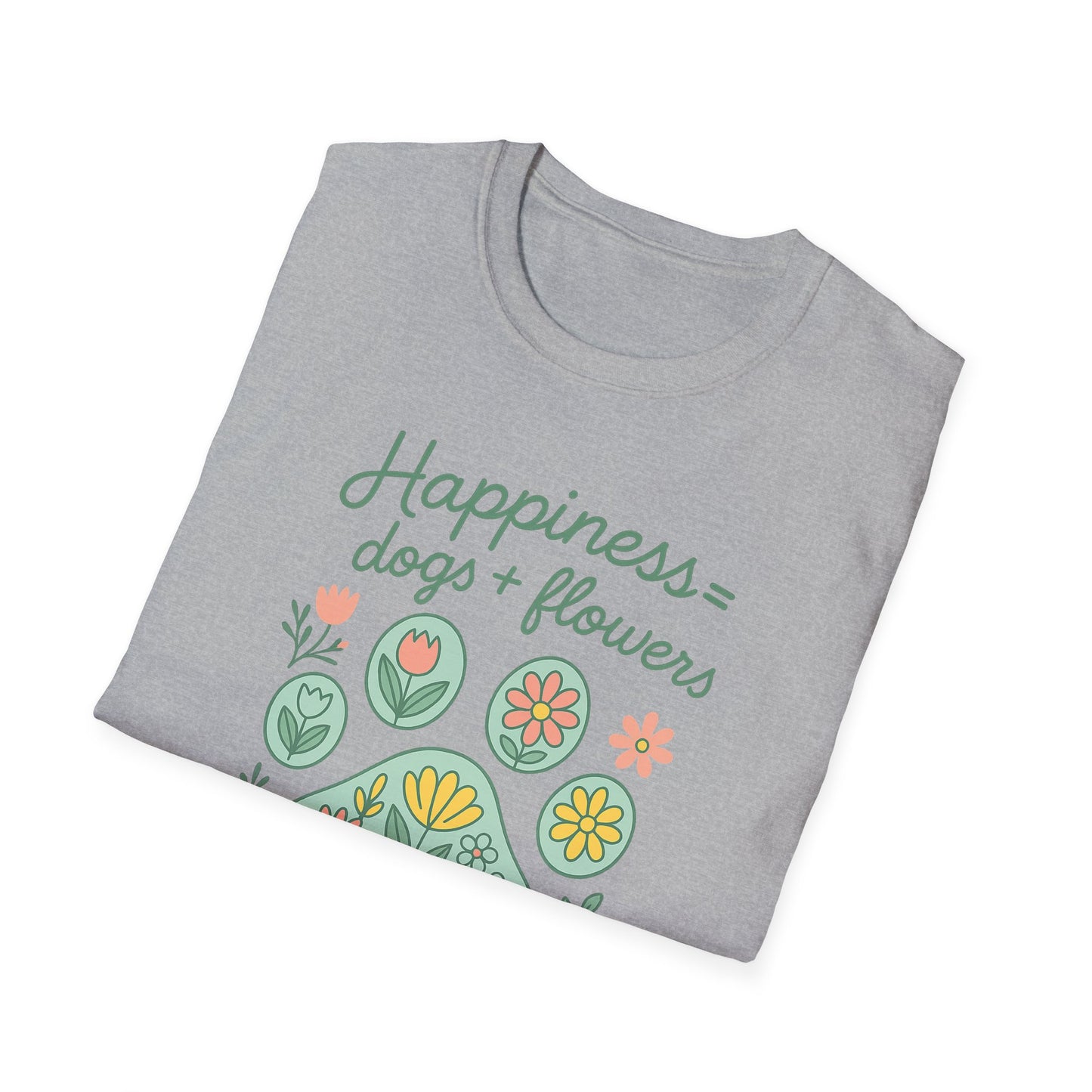 Happiness Dog Flowers G T-Shirt