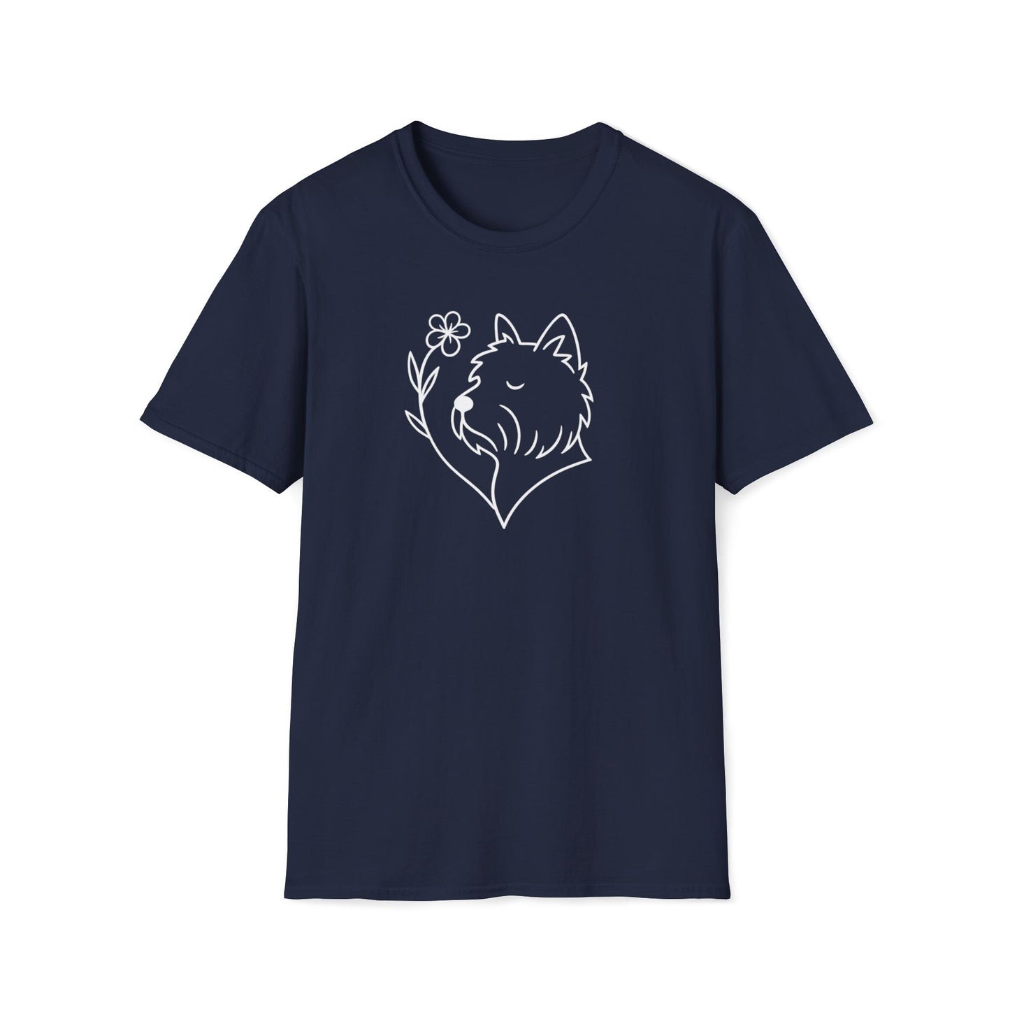 Floral Heart Westie W T-Shirt