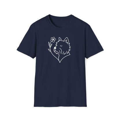 Floral Heart Westie W T-Shirt