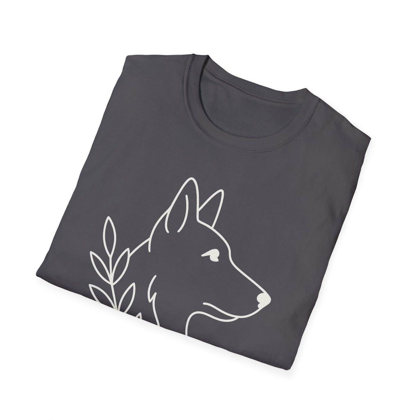 Floral German Shepherd W T-Shirt