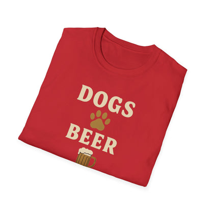 Dogs Beer Football T-Shirt