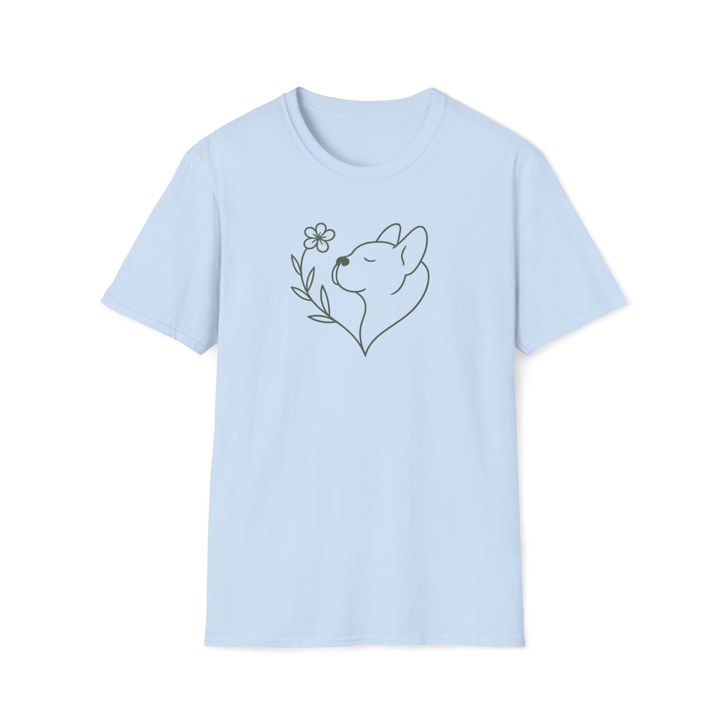 Floral Heart Frenchie G T-Shirt