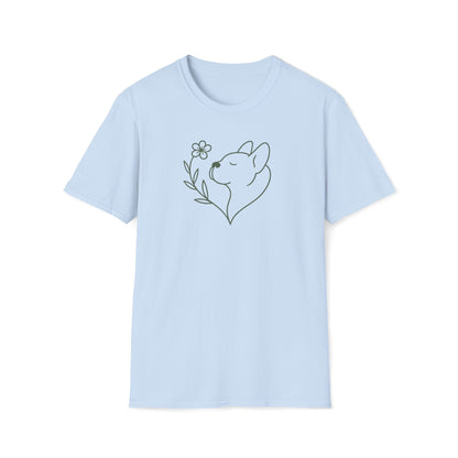 Floral Heart Frenchie G T-Shirt