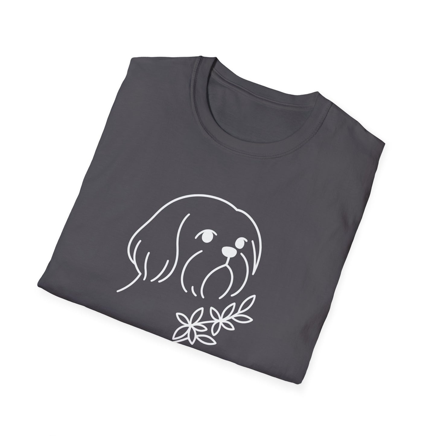 Floral Shih Tzu W T-Shirt