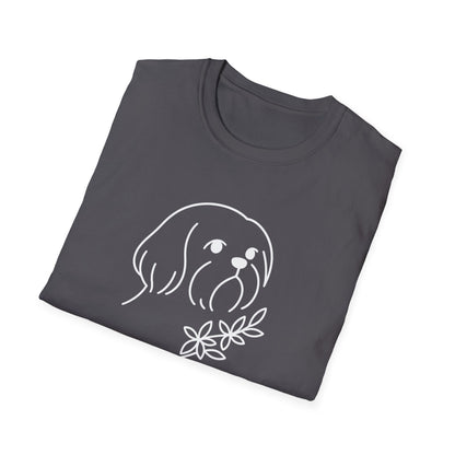 Floral Shih Tzu W T-Shirt