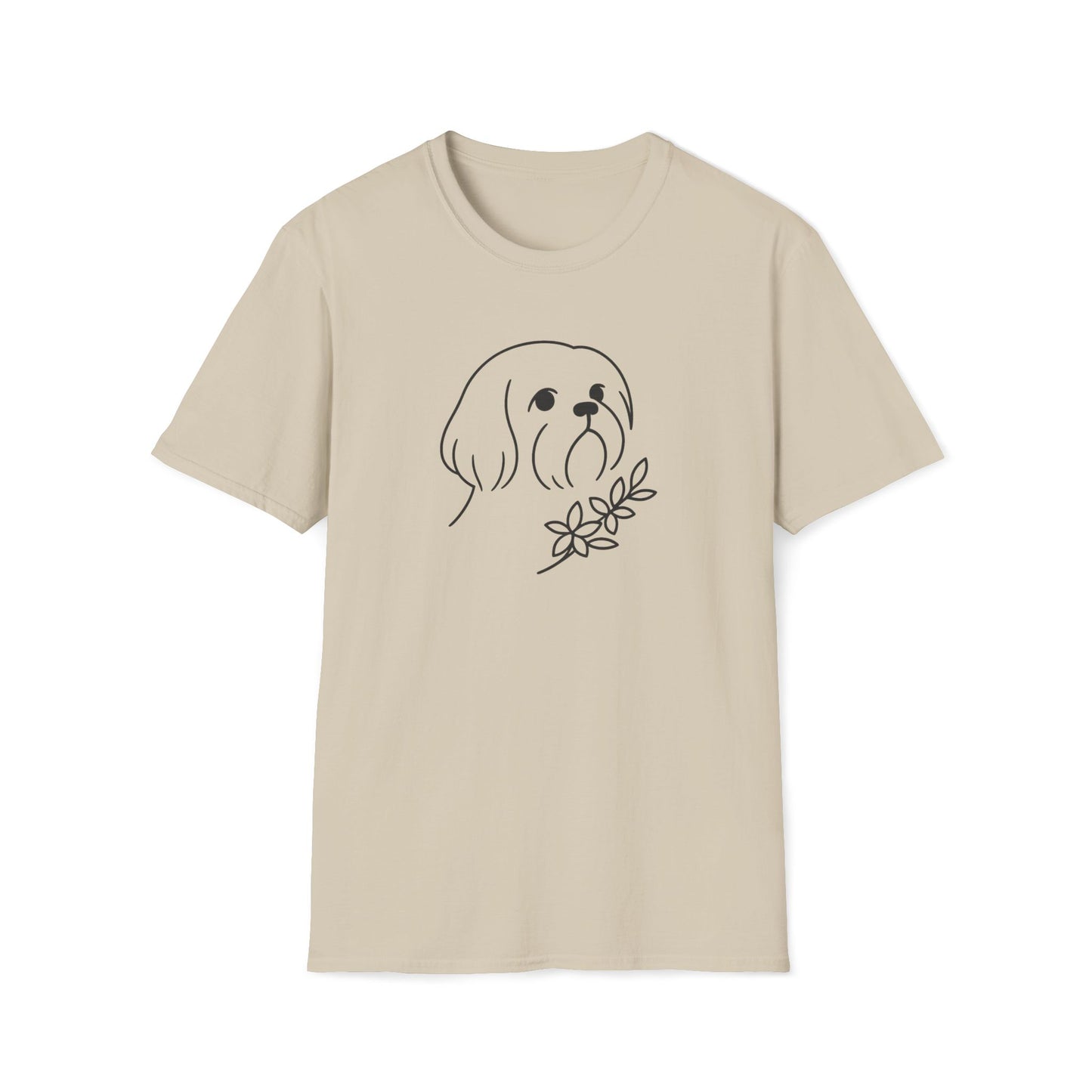Floral Shih Tzu B T-Shirt