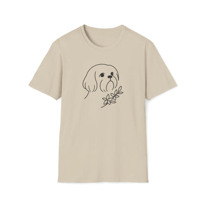 Floral Shih Tzu B T-Shirt