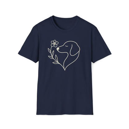 Floral Heart Dachshund C T-Shirt