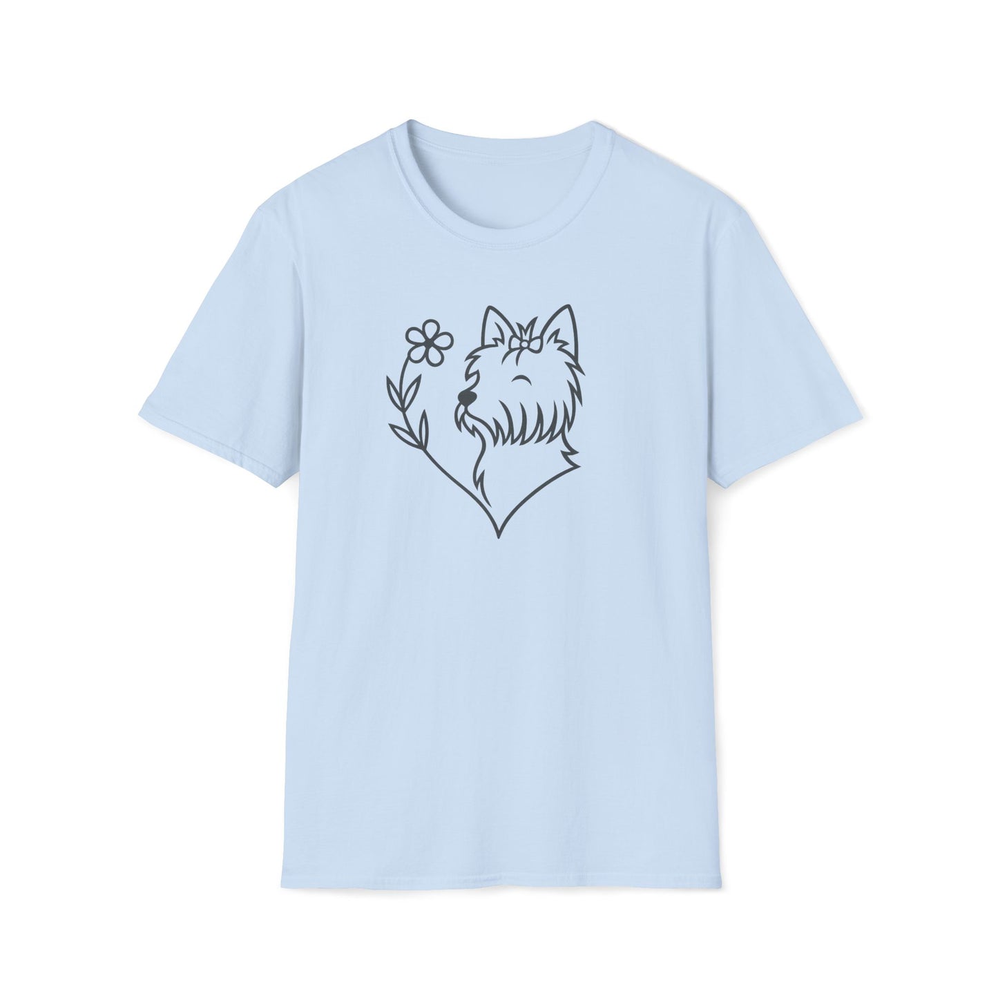 Floral Heart Yorkie B T-Shirt