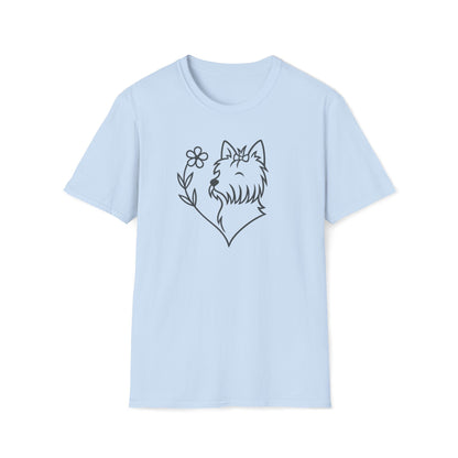 Floral Heart Yorkie B T-Shirt