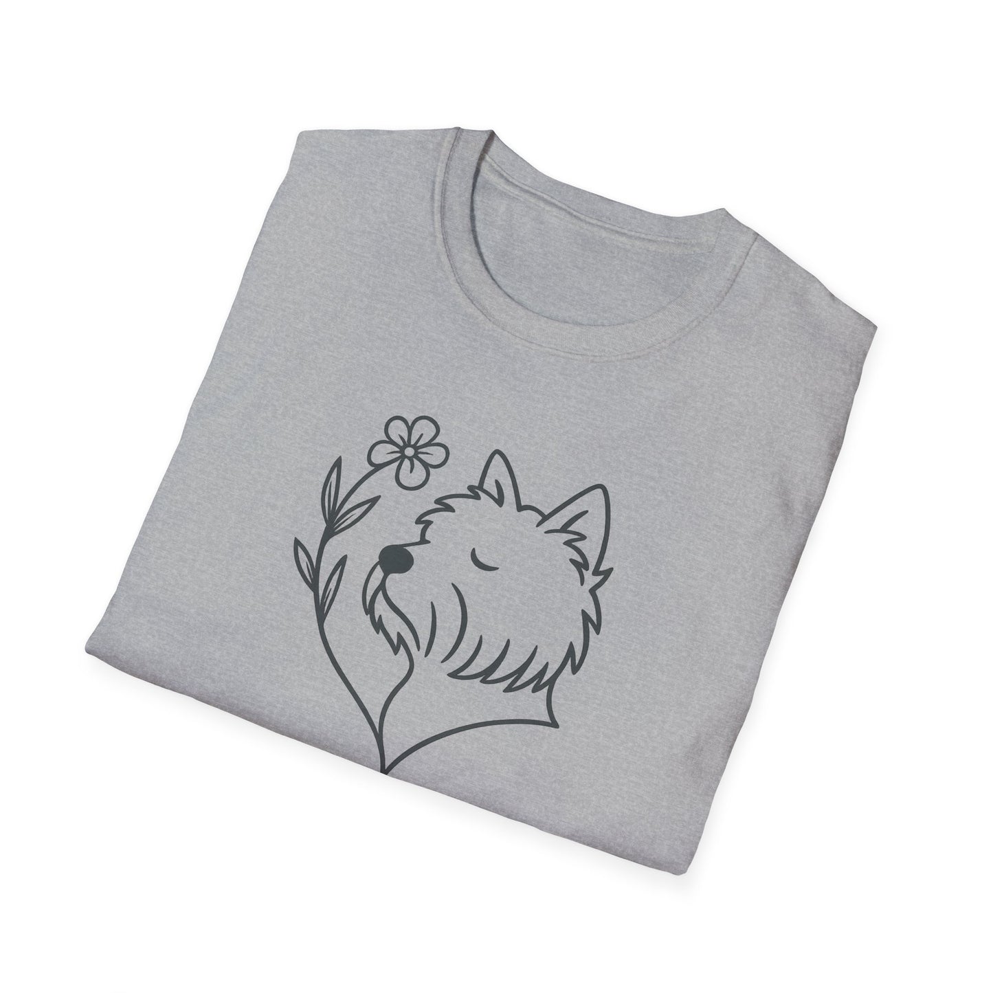 Floral Heart Westie B T-Shirt