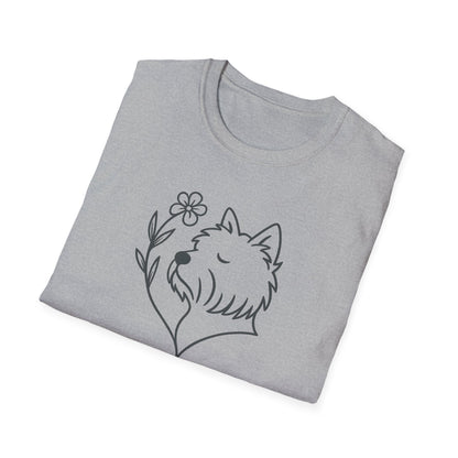 Floral Heart Westie B T-Shirt
