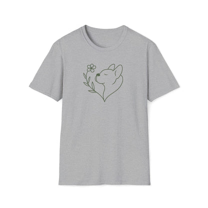 Floral Heart Frenchie G T-Shirt